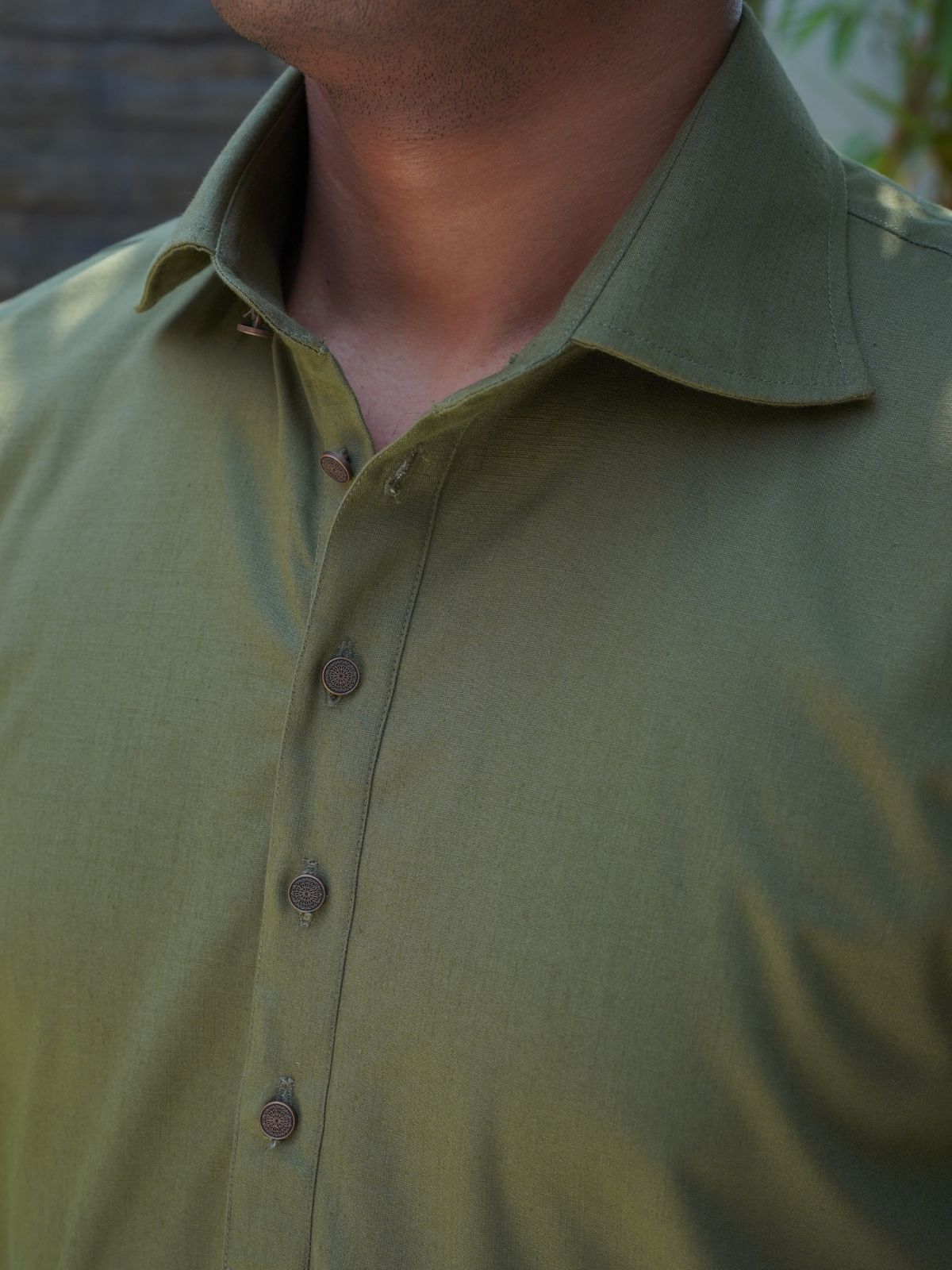 Olive Kabli cut Kurta