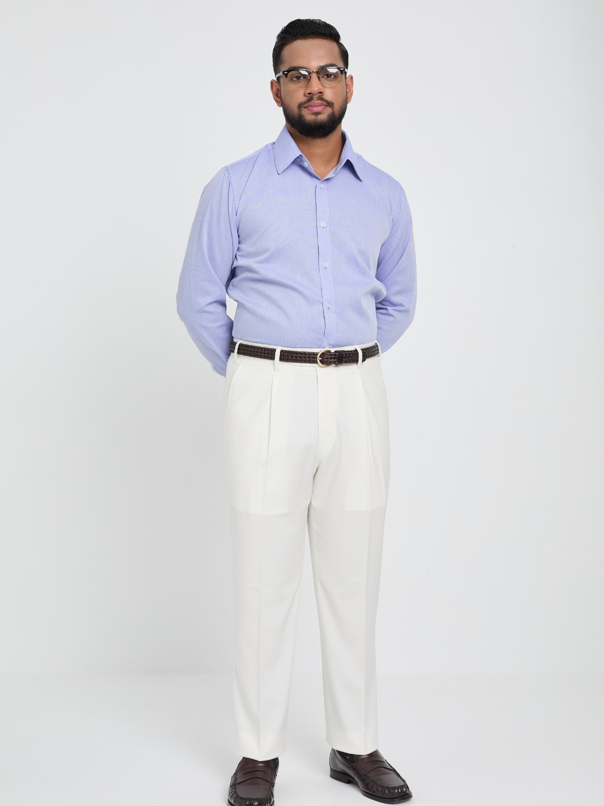 Off-White Mid Rise Formal Trouser