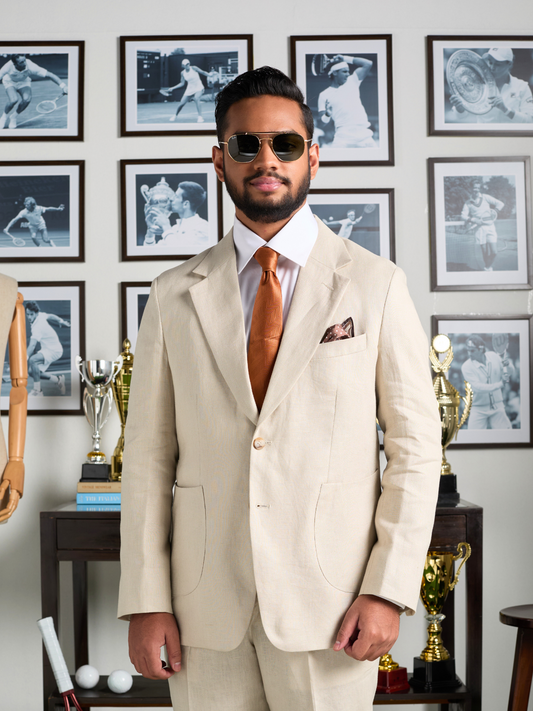 Cream Cotton Blazer
