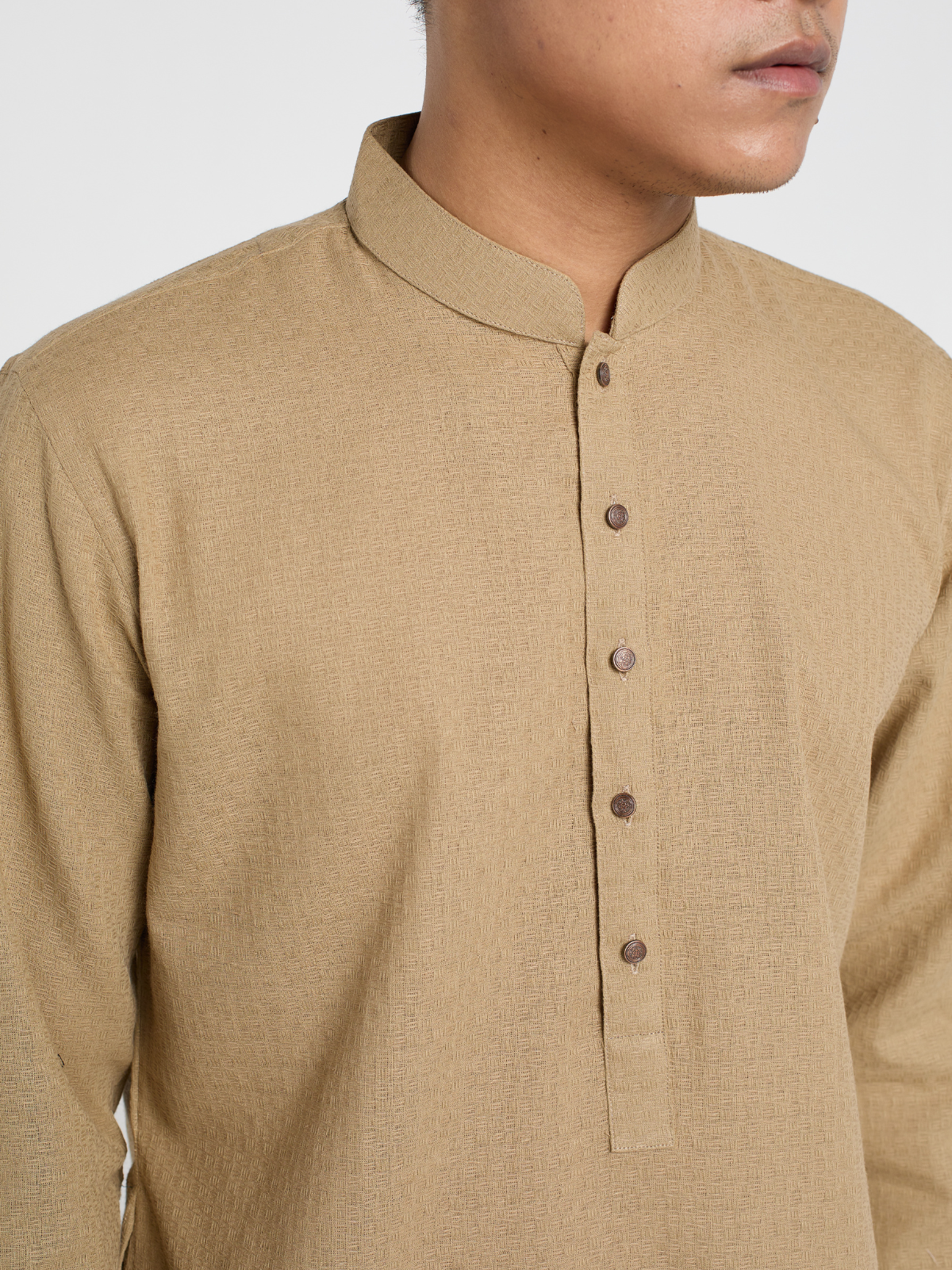 Golden Textured Kurta