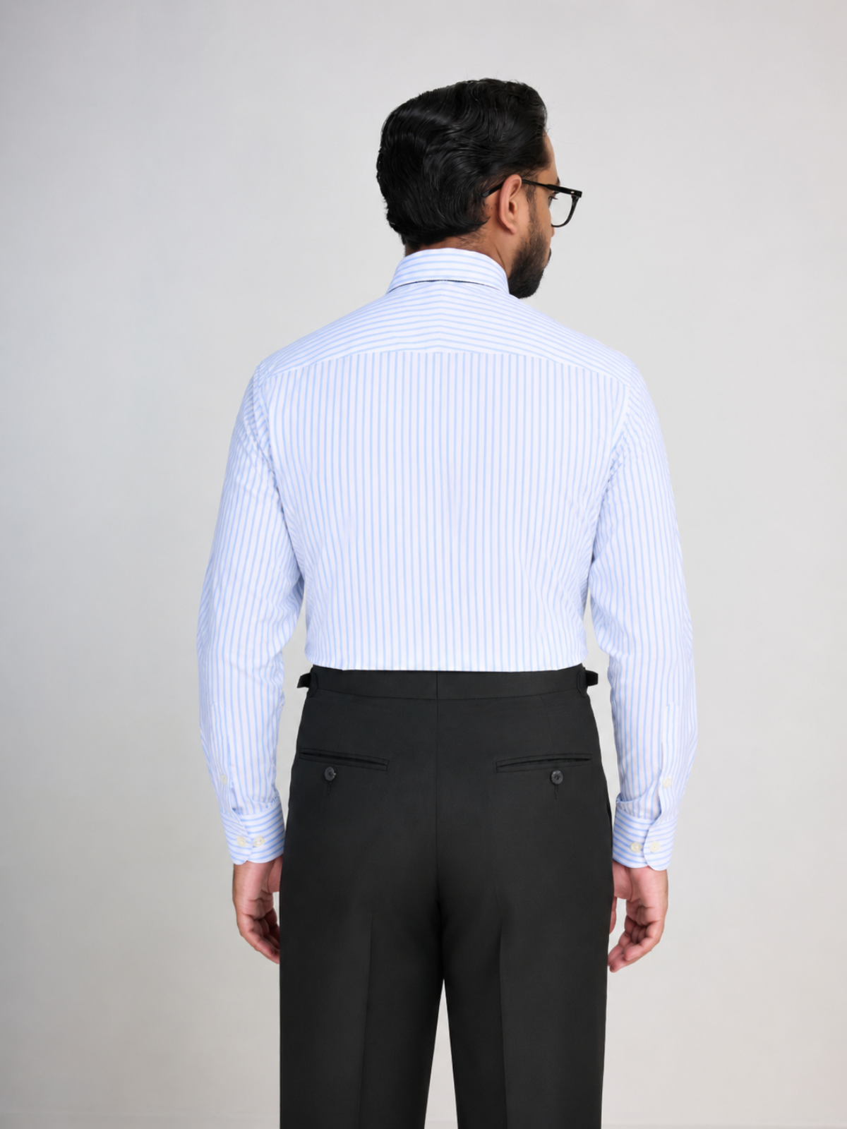 Light Blue Bengal Stripe Cutaway Shirt