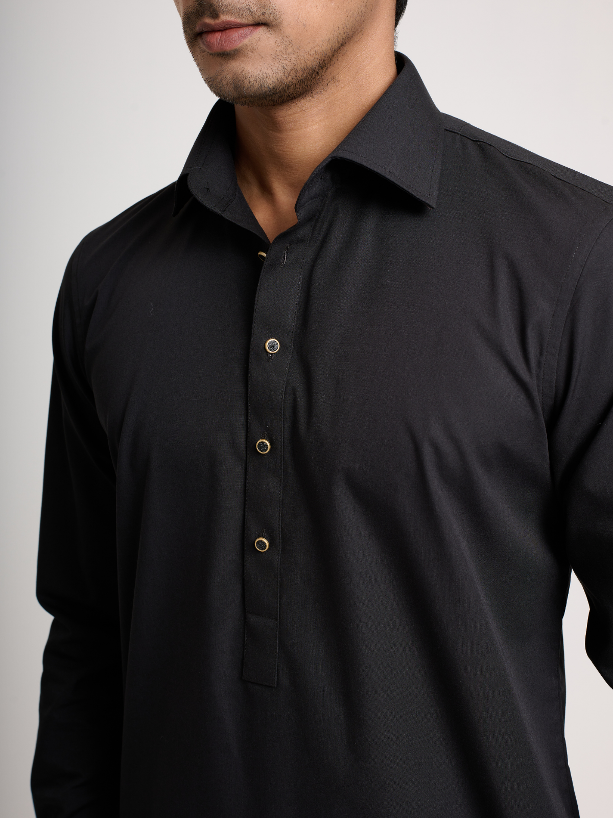 Black Short Kurta Set