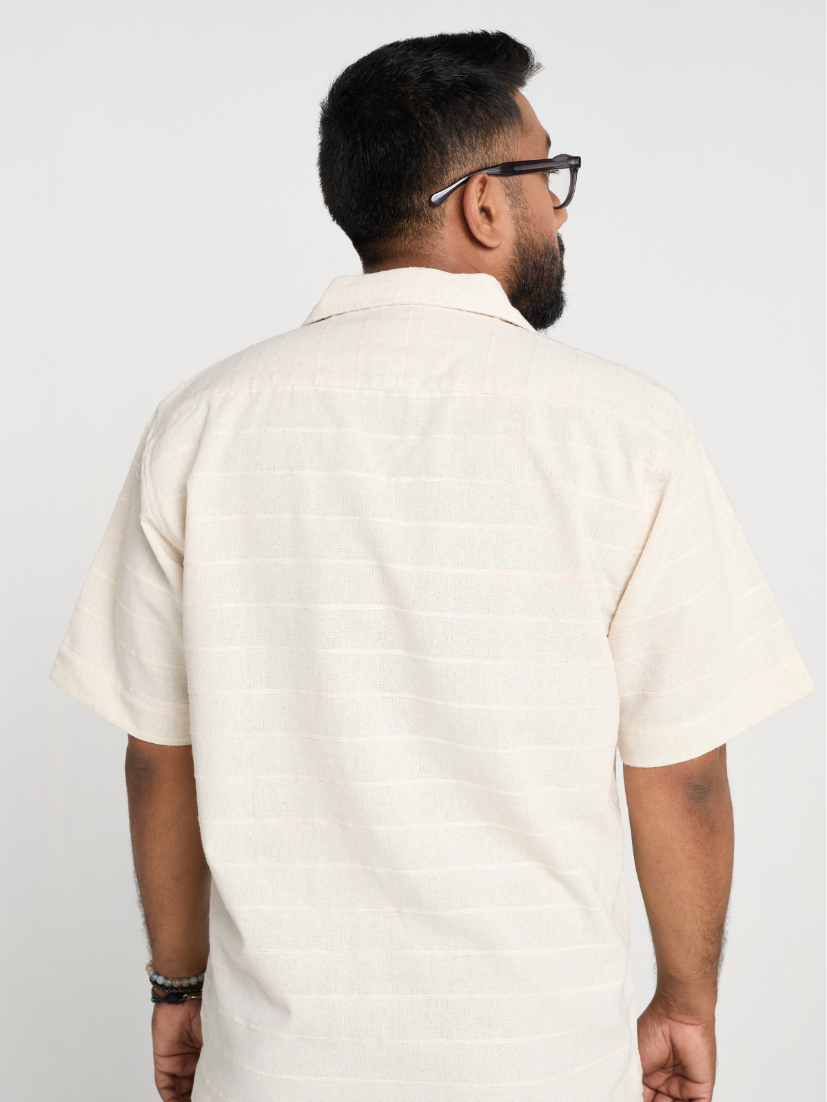 Off-White Subtle Stripe Cuban Shirt