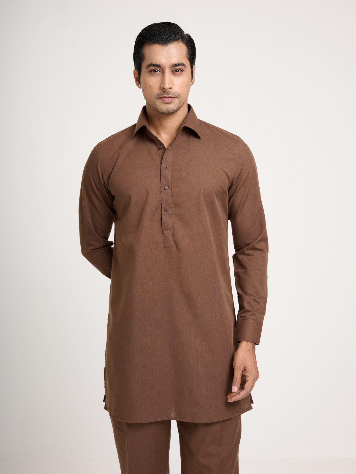 Brown Short Kurta Set
