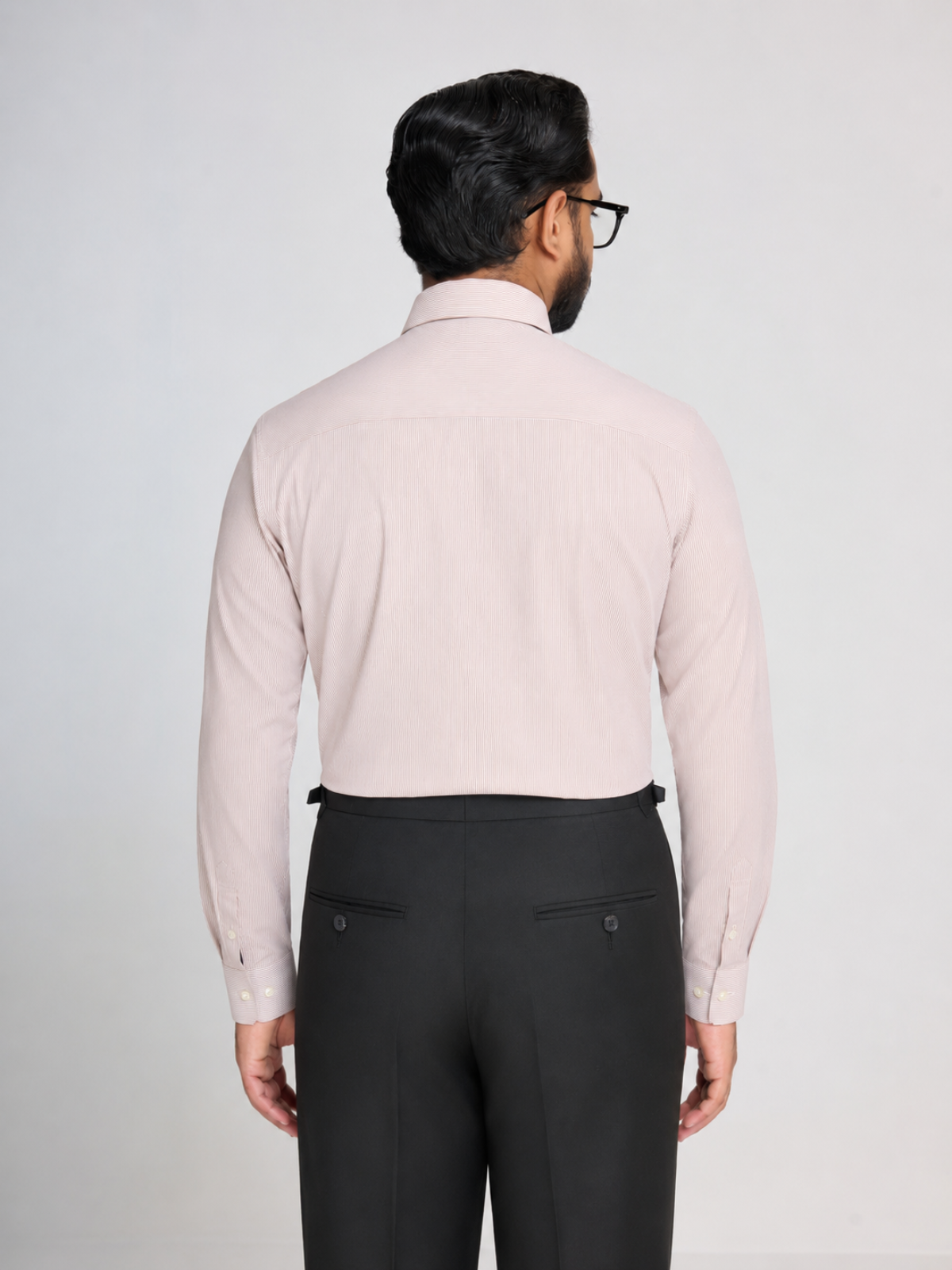 Brown Micro Stripe Cutaway Shirt