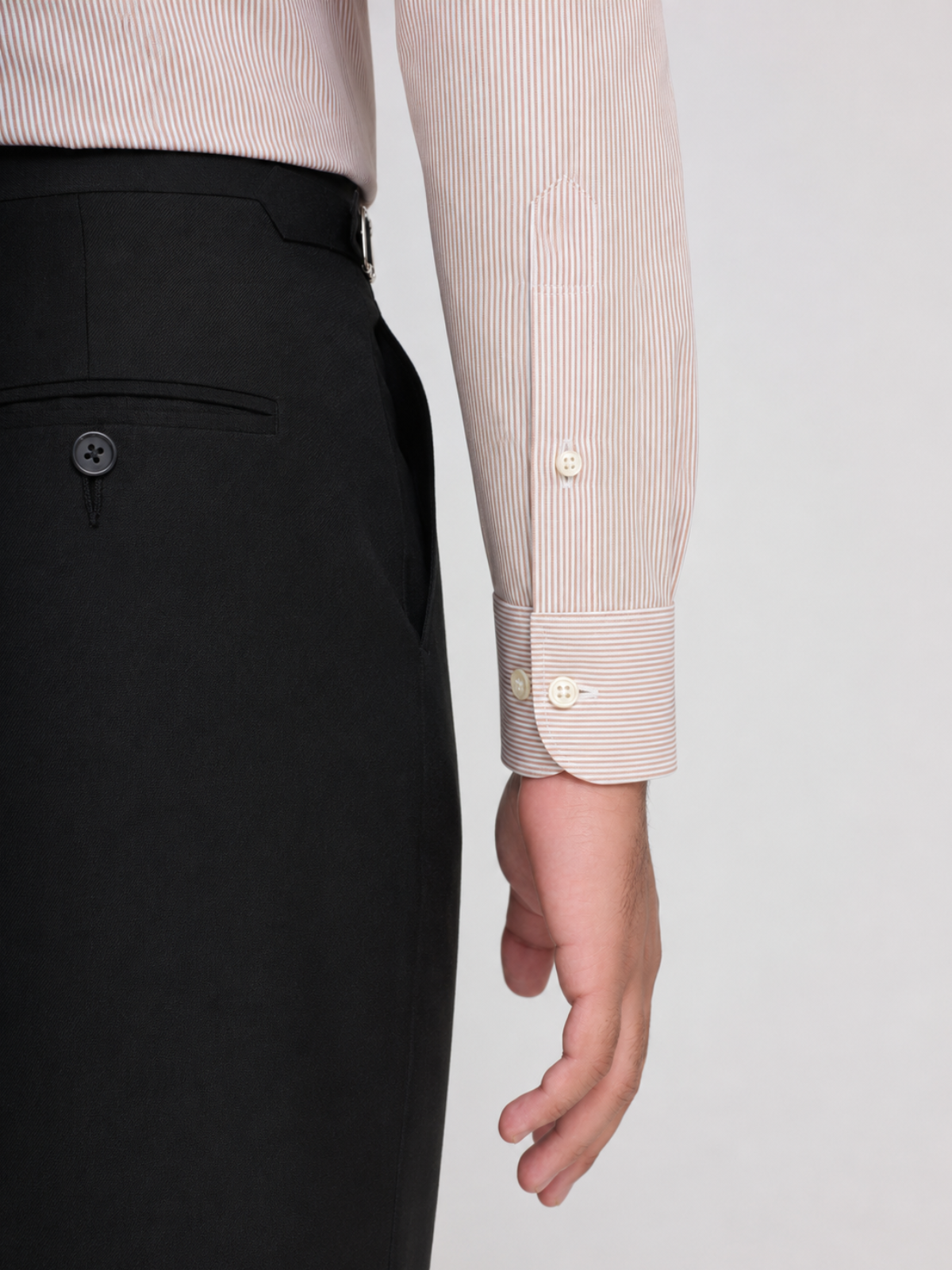 Brown Micro Stripe Cutaway Shirt