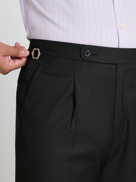 Black Formal Side-Adjuster Trouser