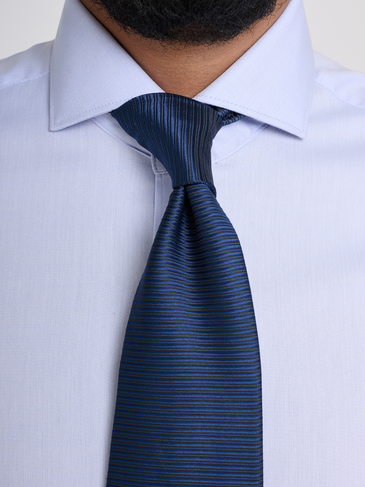 Light Blue Textured Cutaway  Shirt