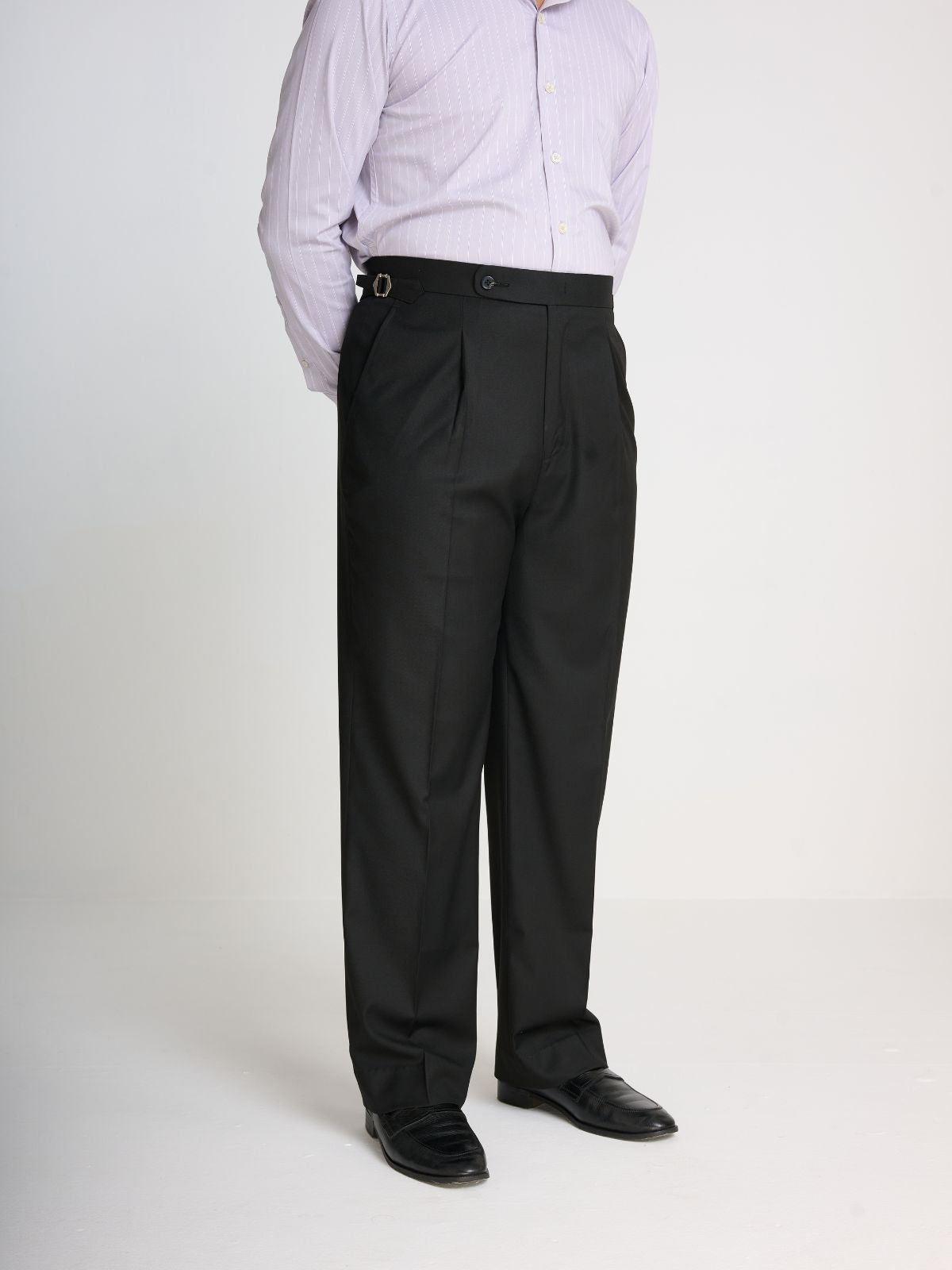 Black Formal Side-Adjuster Trouser
