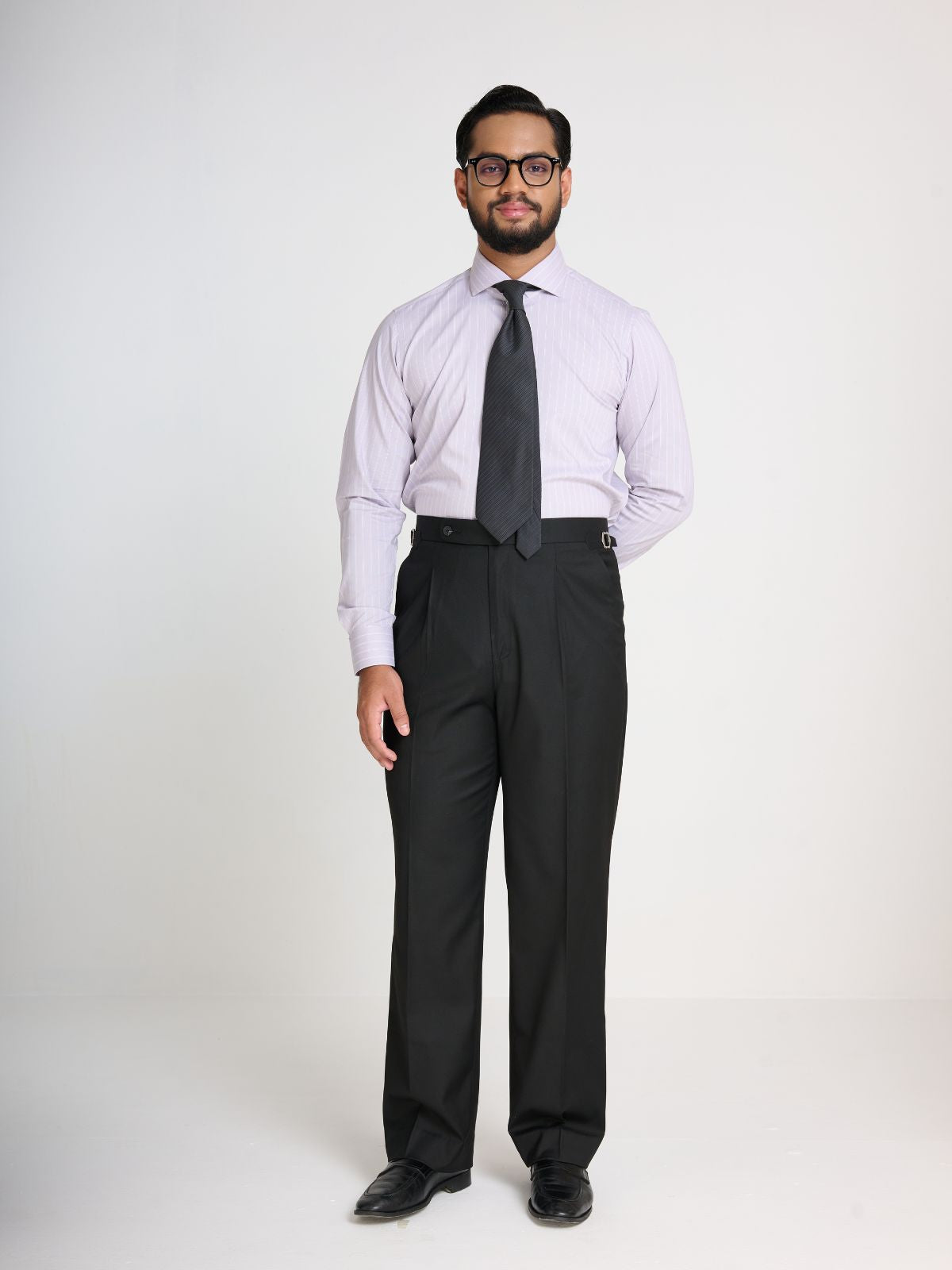 Black Formal Side-Adjuster Trouser