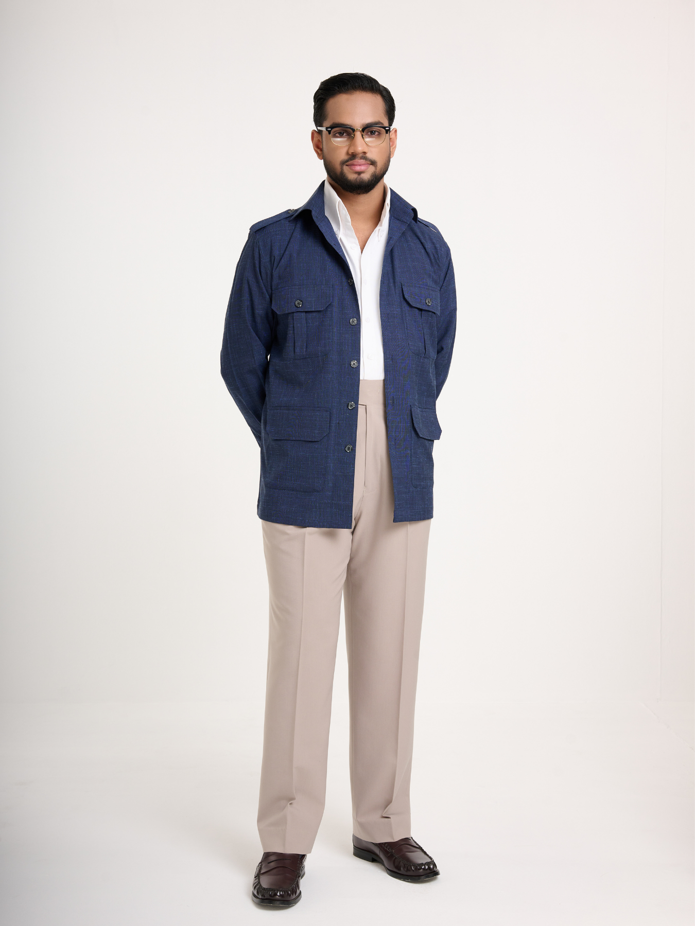 Navy Field Shacket