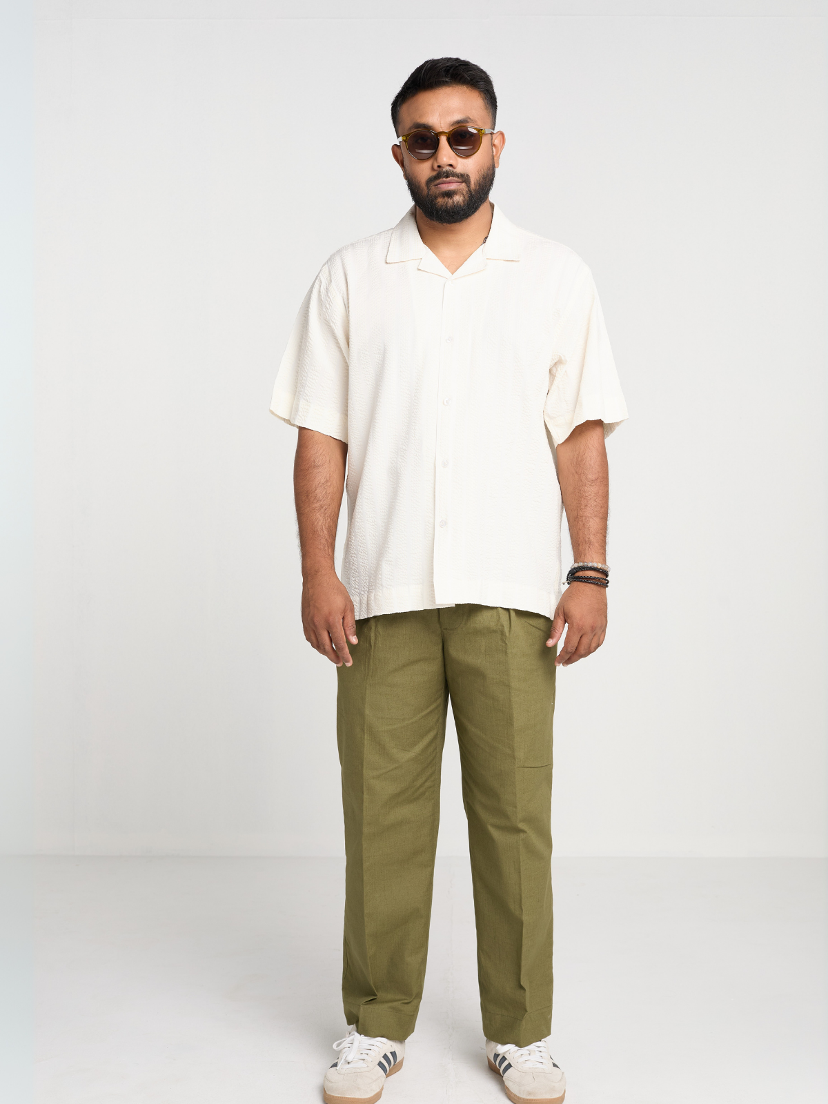 Off-White Subtle Stripe Cuban Shirt