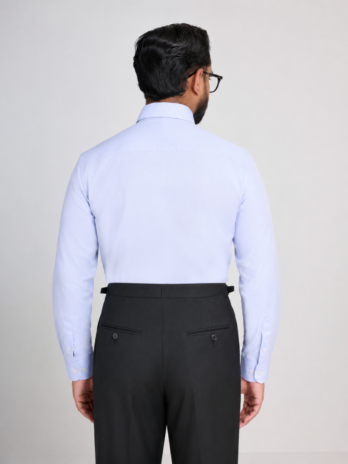 Light Blue Textured Cutaway  Shirt