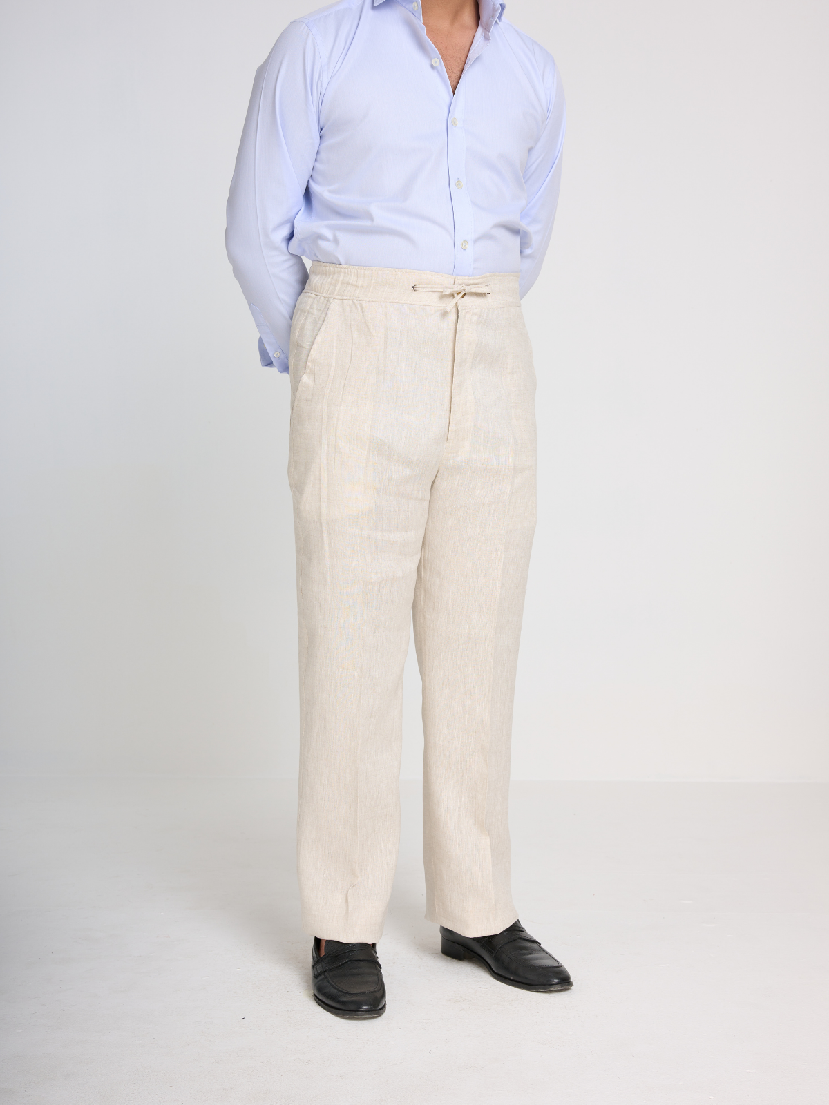 Beige DrawString Trouser