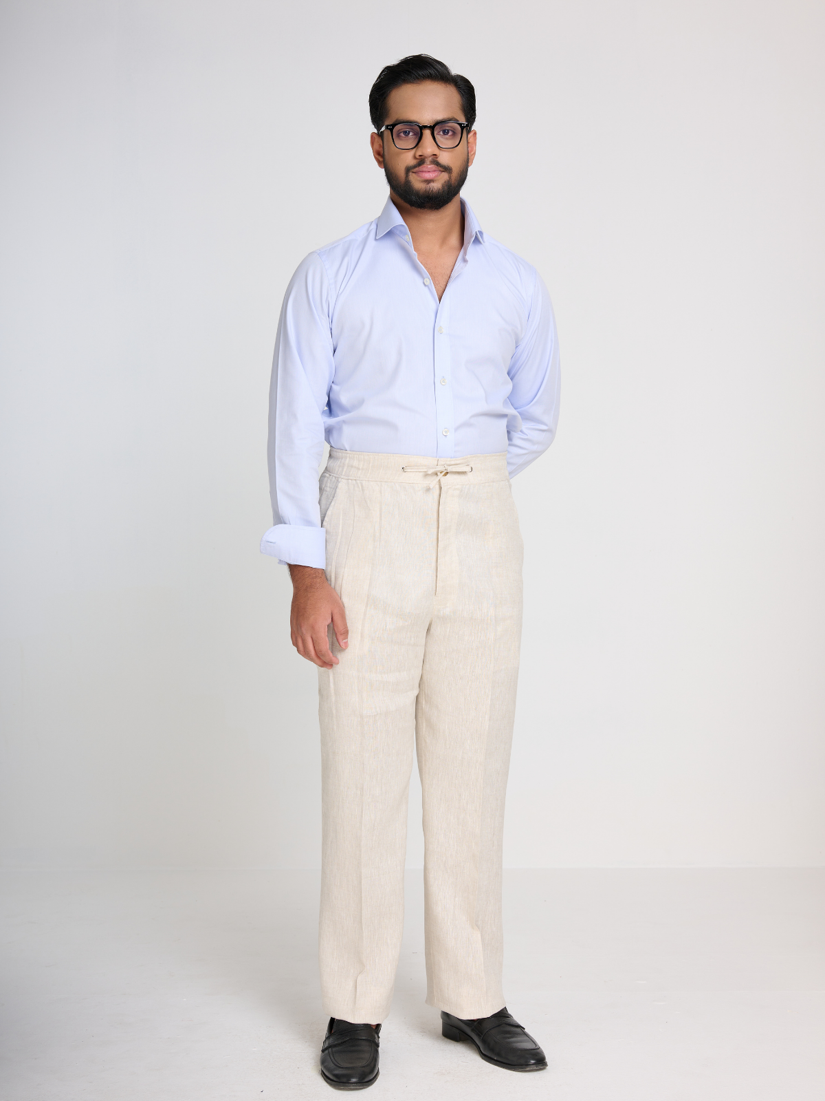 Beige DrawString Trouser
