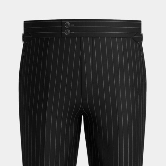 Black Striped Formal Trouser