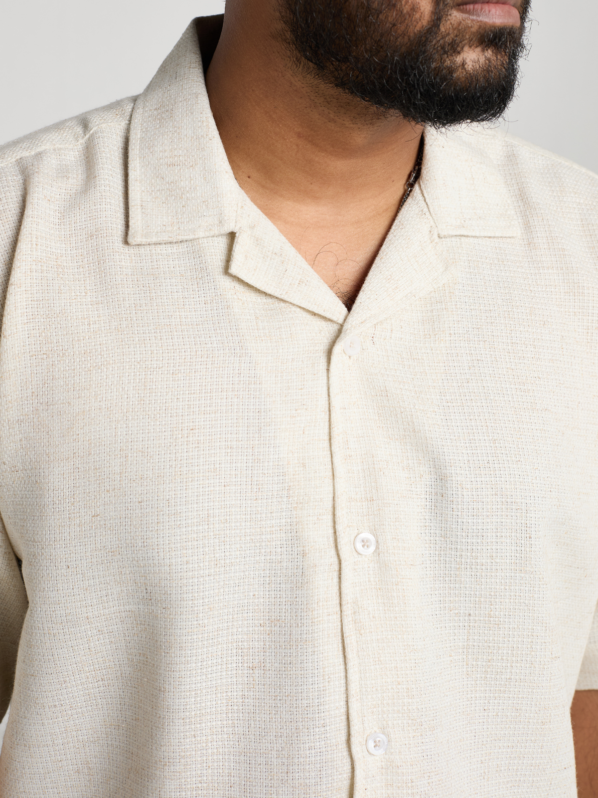 Beige Cuban Shirt