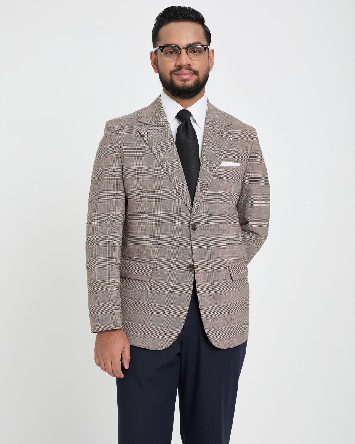 Tobacco Glen Check Blazer