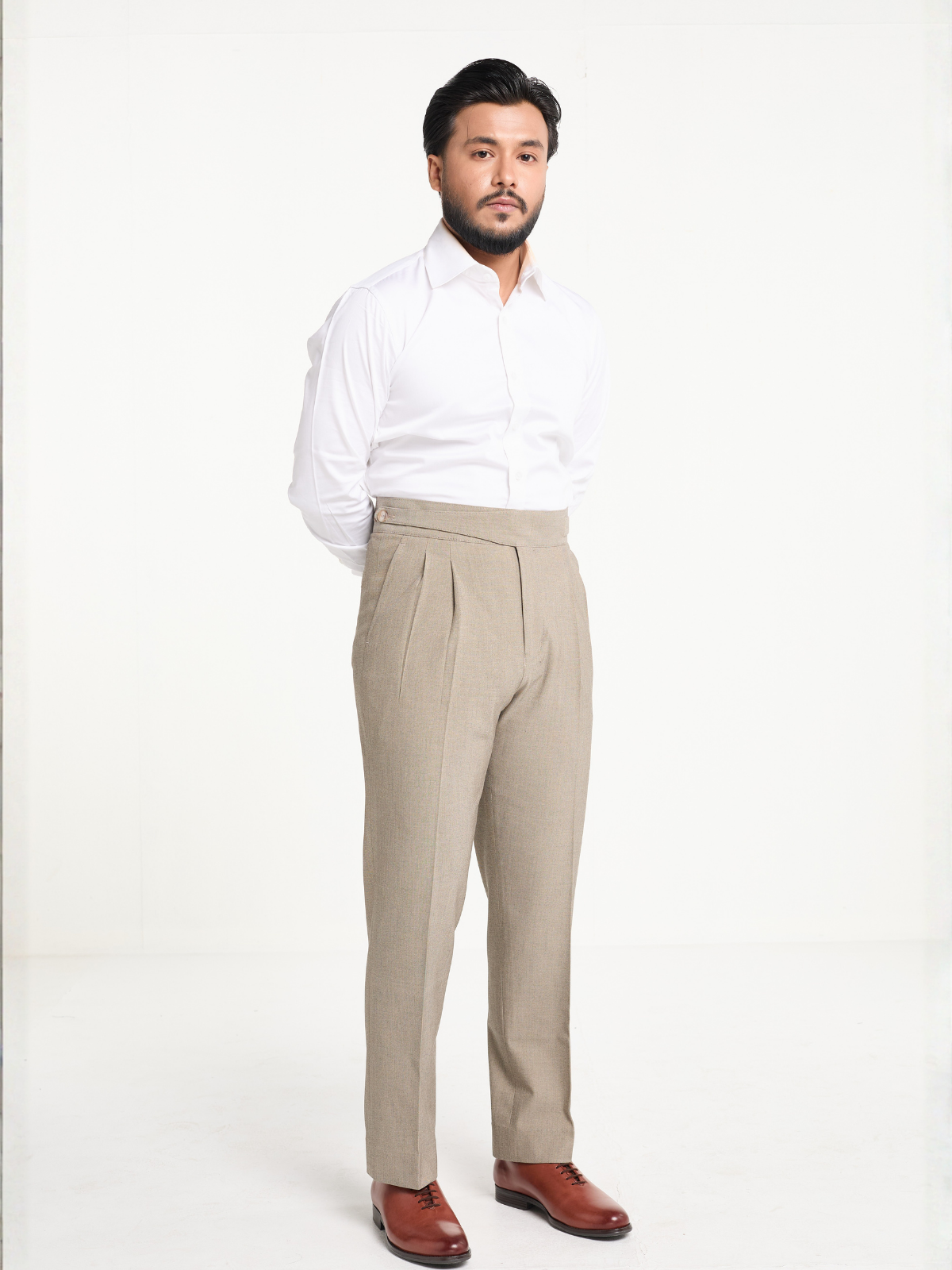 Beige Gurkha Formal Trouser