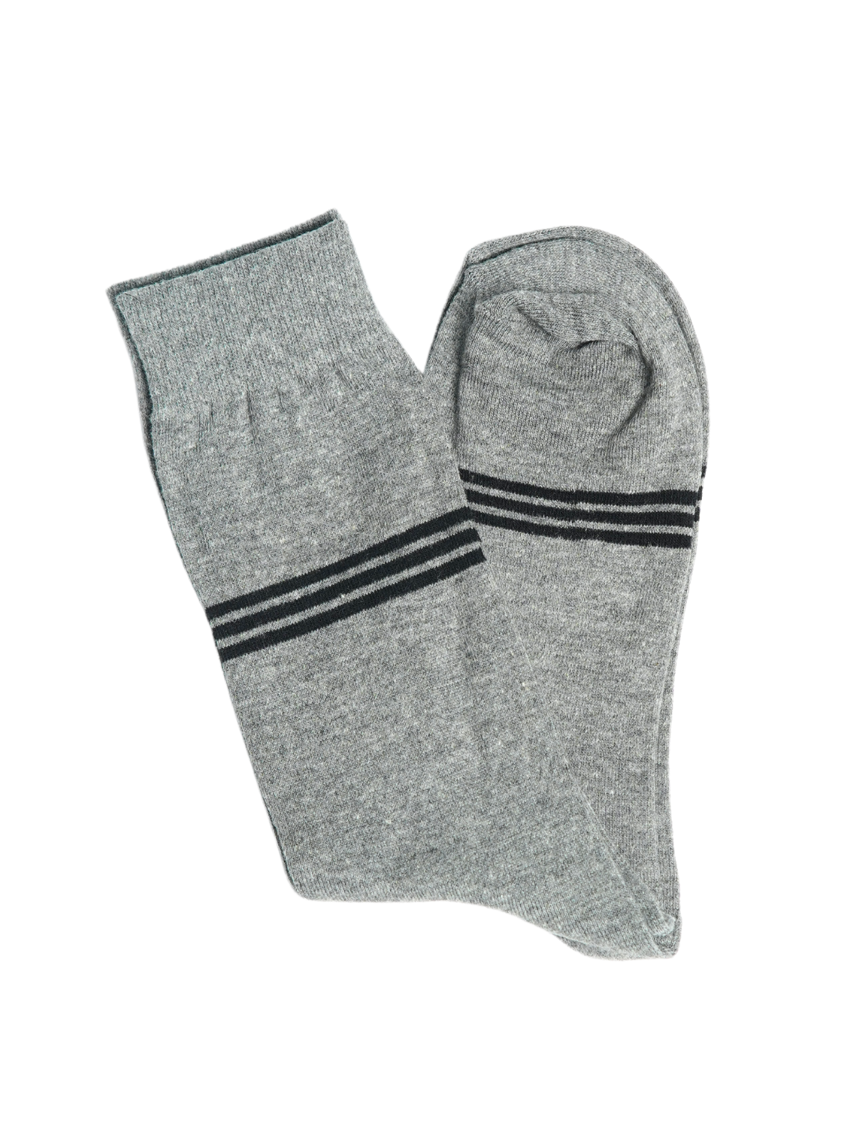 Grey with Black Stripe Socks