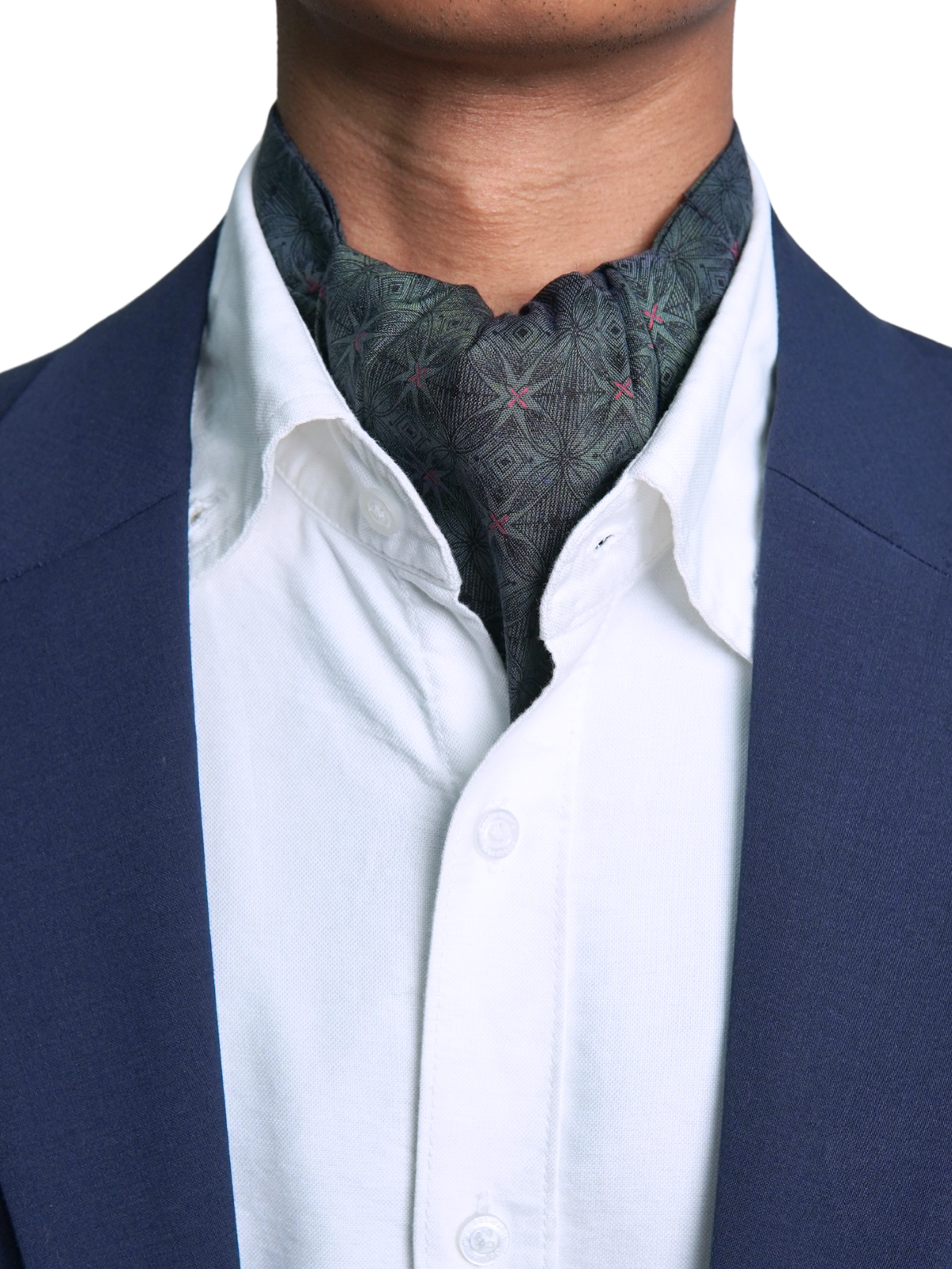 Burgundy Patterned Ascot