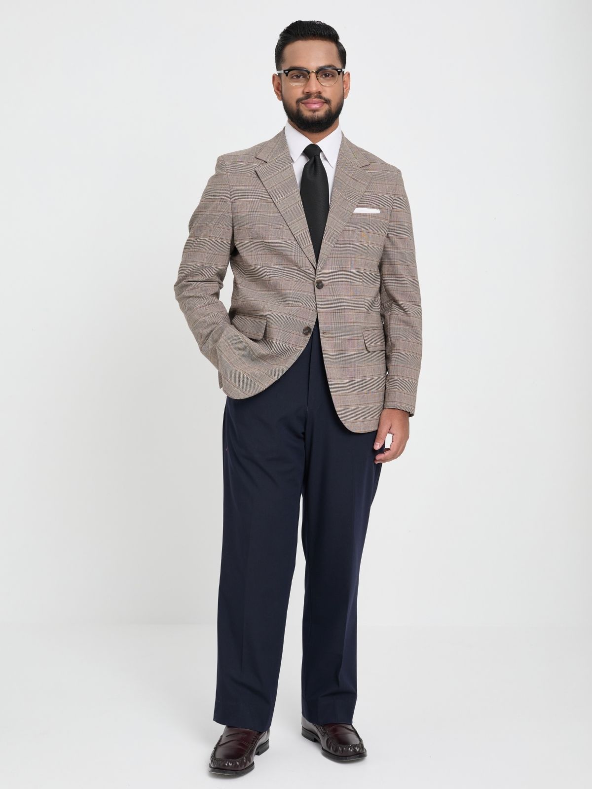 Tobacco Glen Check Blazer