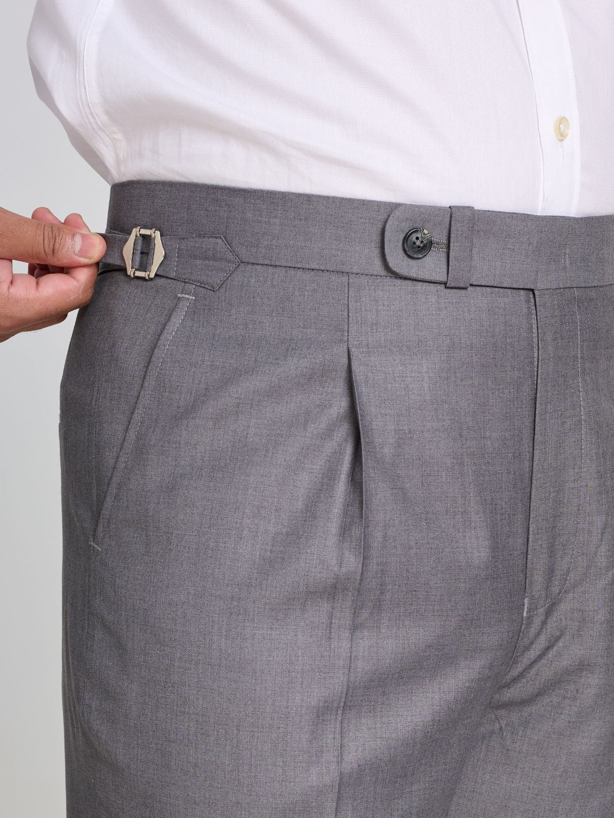 Ash Grey Side-Adjuster Trouser