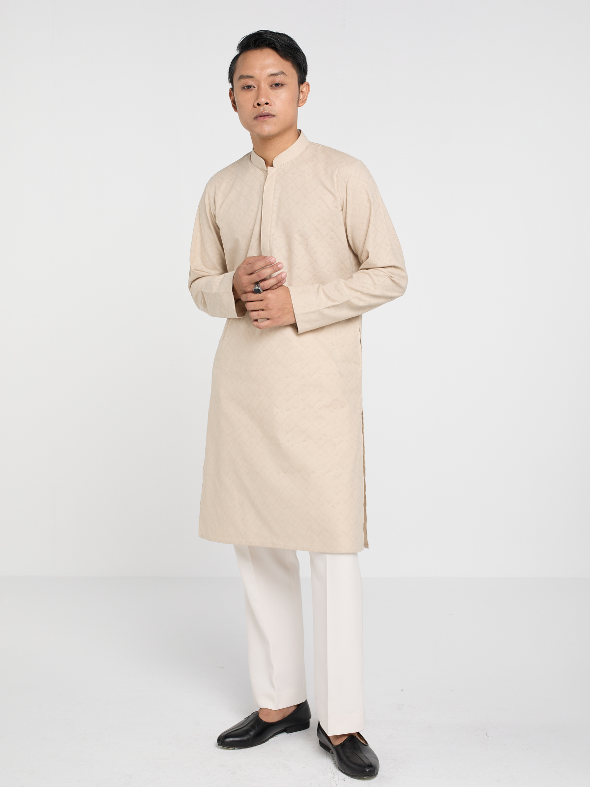 Beige Patterned Kurta