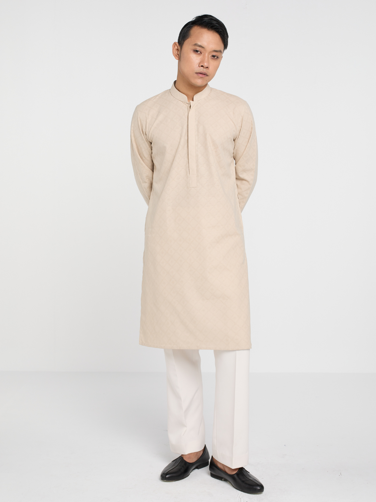 Beige Patterned Kurta