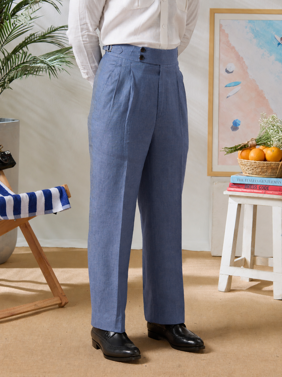 Chambray Blue Trouser