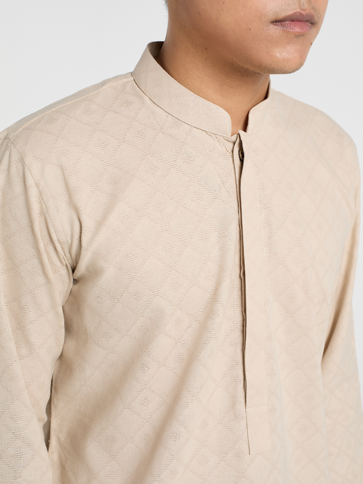 Beige Patterned Kurta