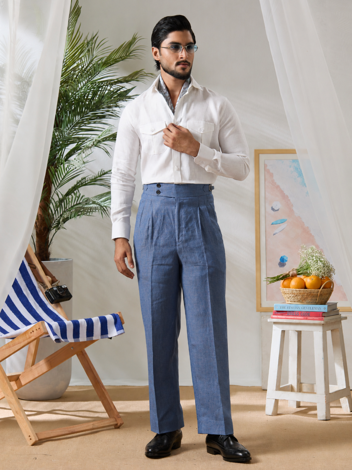 Chambray Blue Trouser