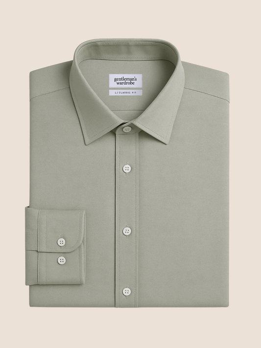 Light Olive Formal Shirt