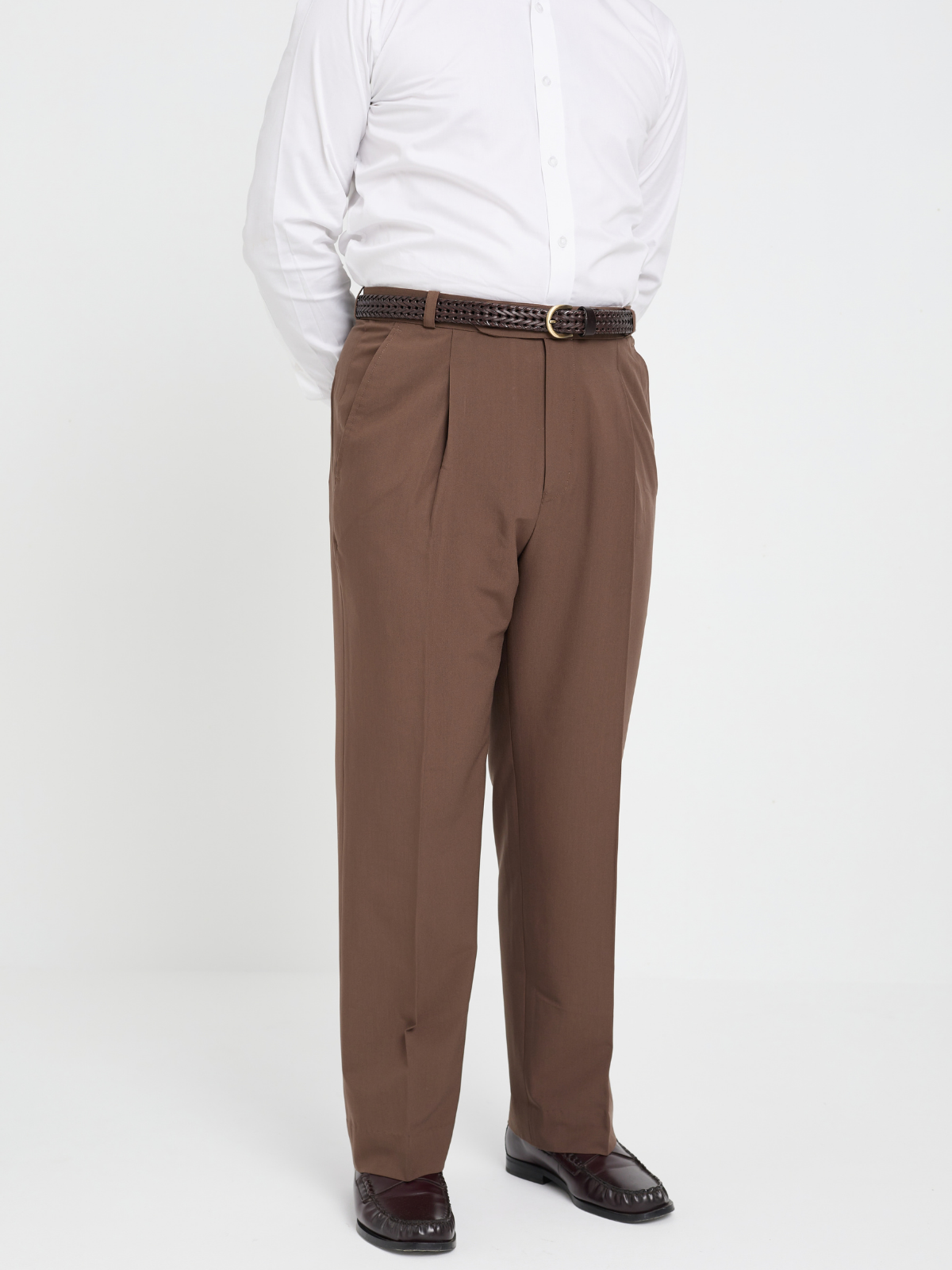 Coffee Mid Rise Formal Trouser