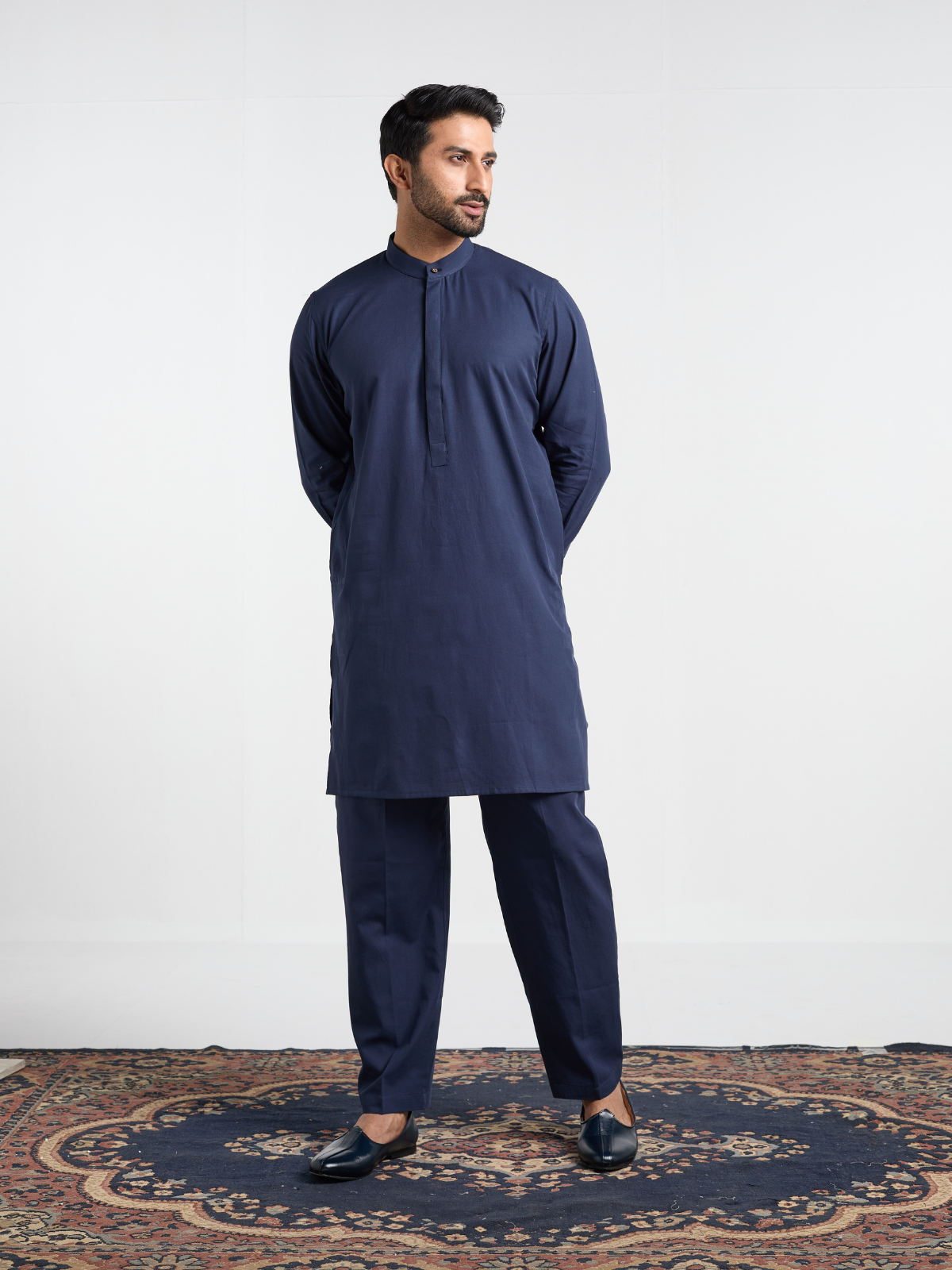 Blue Slim Kabli Suit