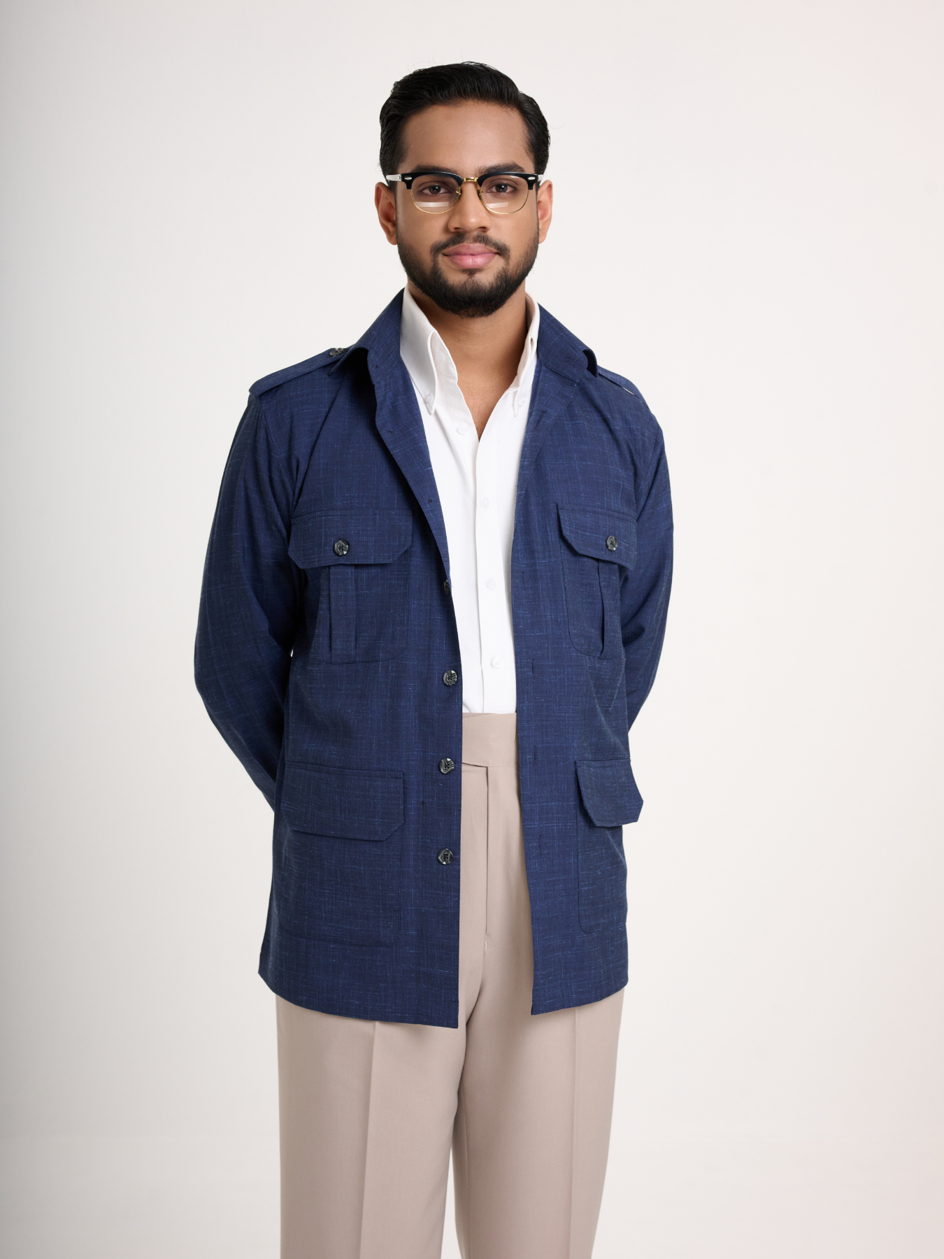 Navy Field Shacket