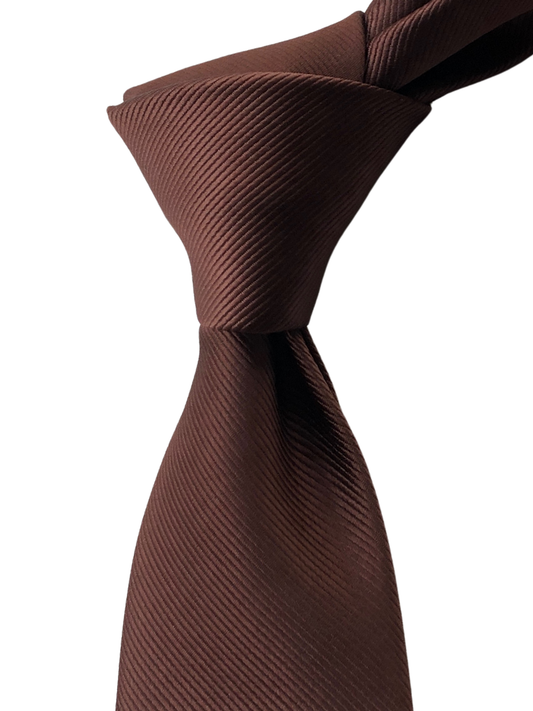 Brown Subtle Stripe Tie