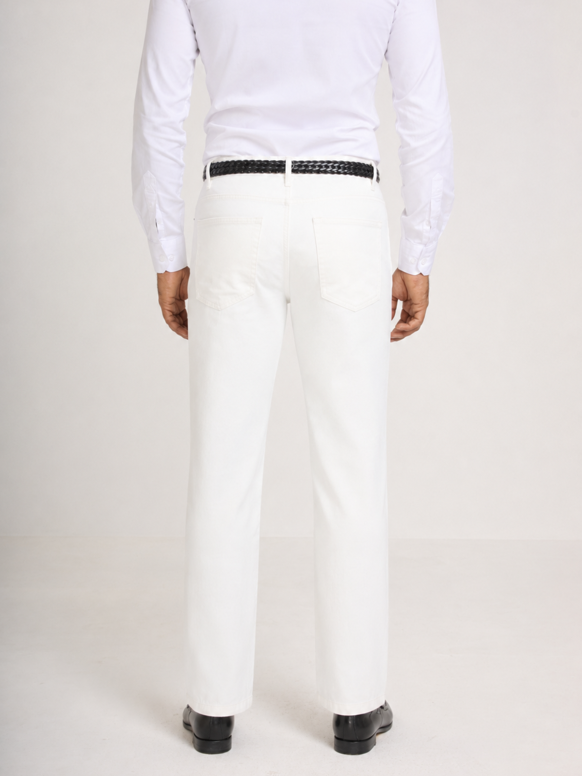 White Straight Fit Jeans