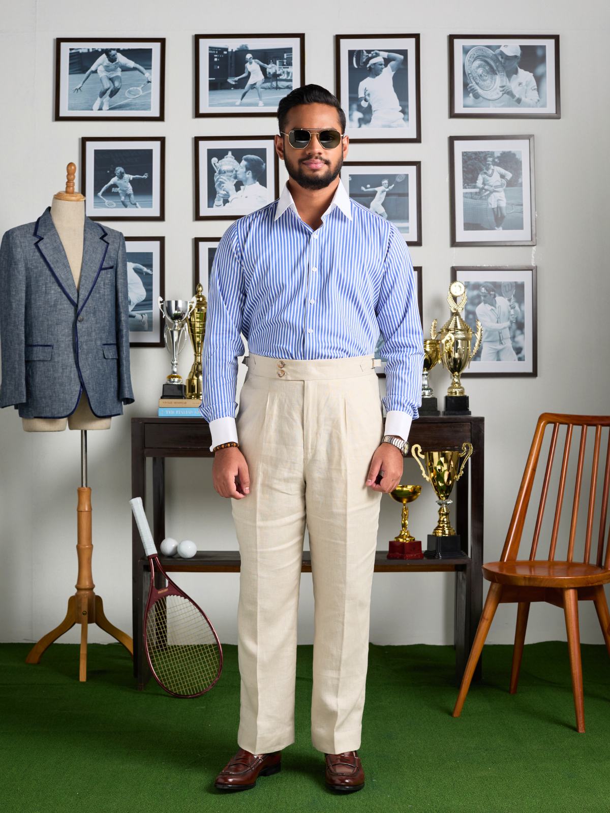 Winchester Royal Blue Stripe Formal Shirt