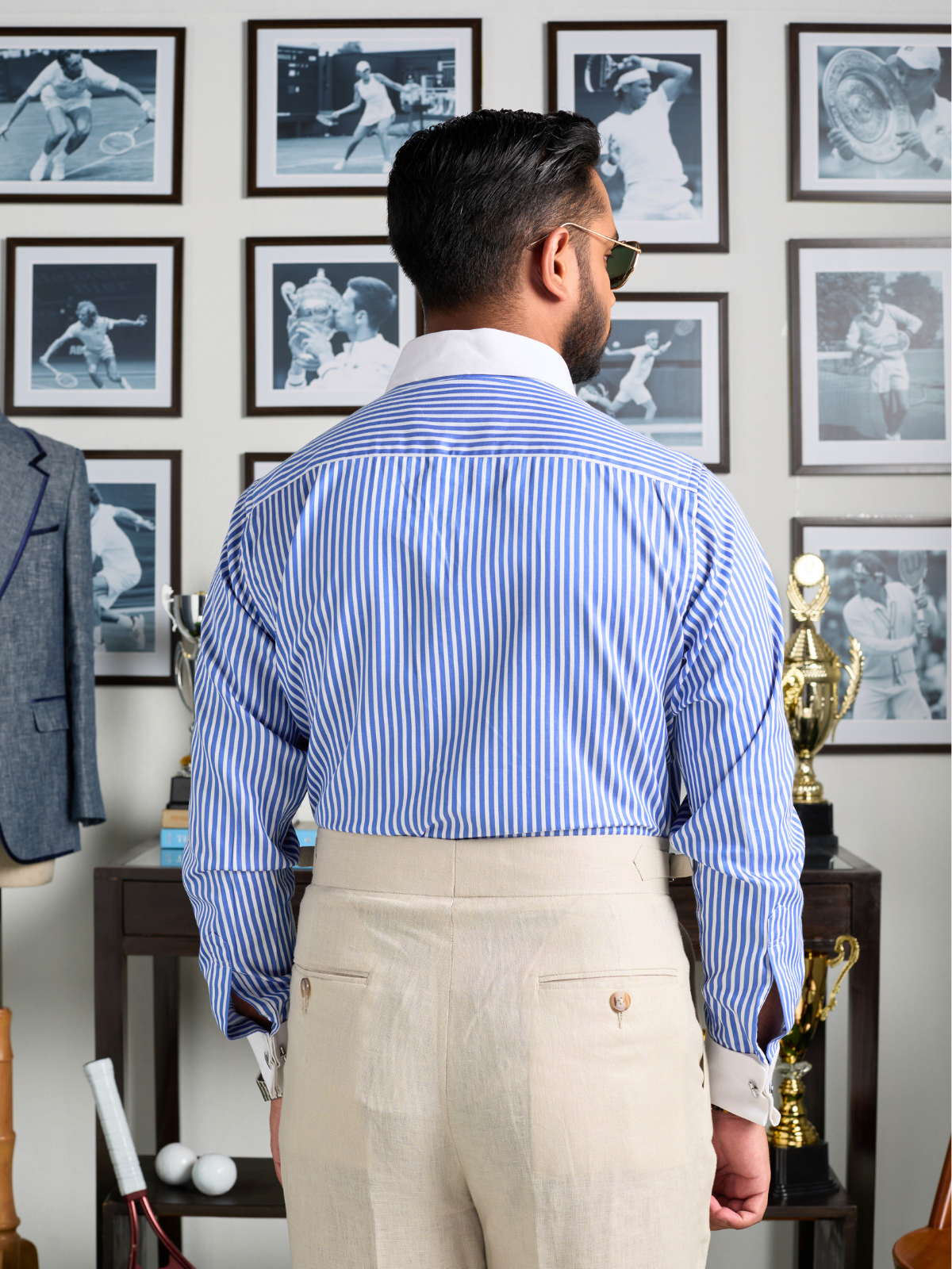 Winchester Royal Blue Stripe Formal Shirt