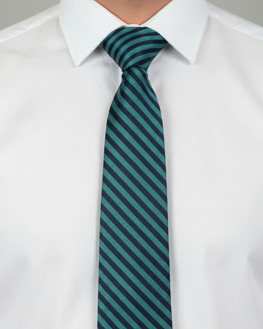 Teal Regimental Stripe Tie