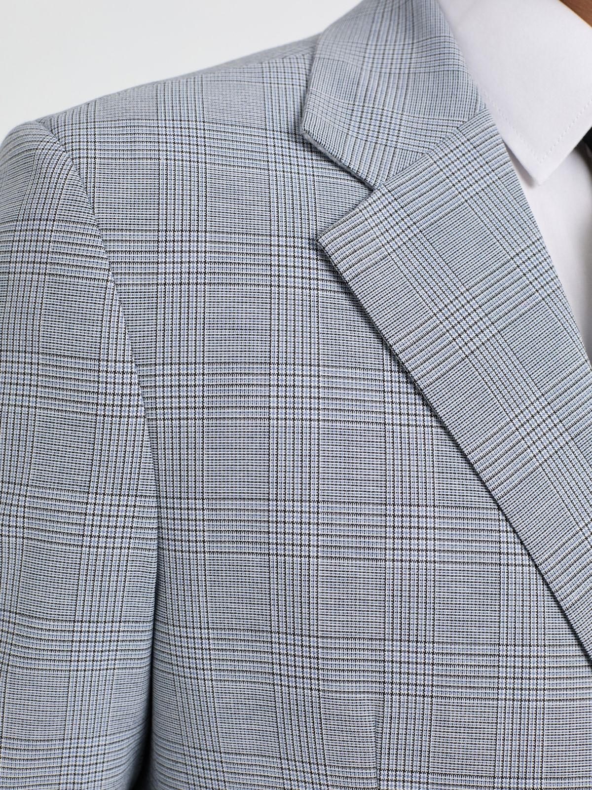 Light Blue Glen Check Blazer