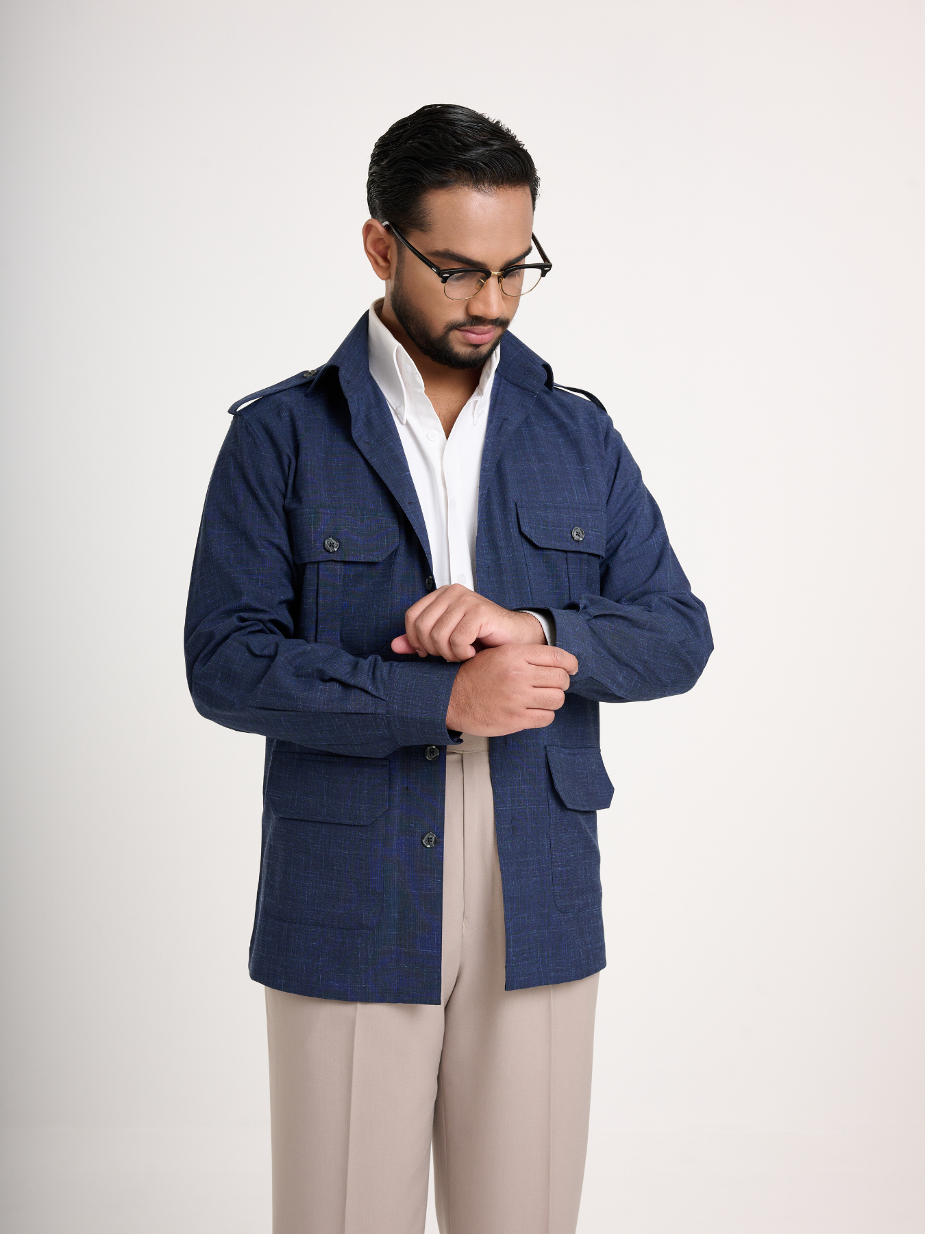 Navy Field Shacket