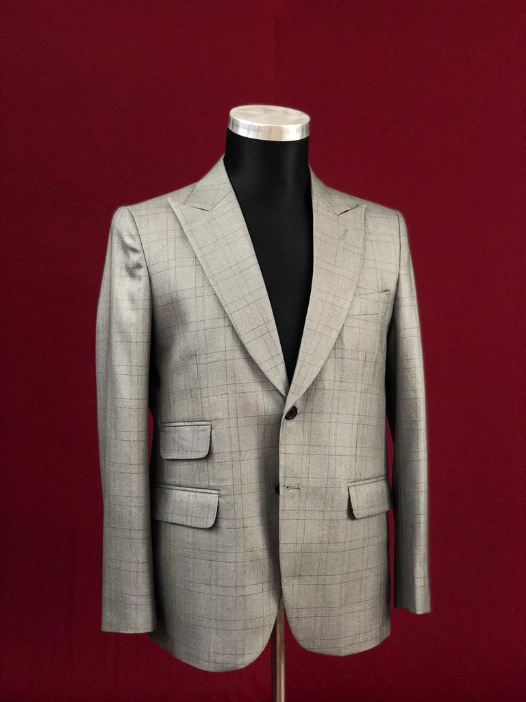 Fossil Grey Chequered Blazer