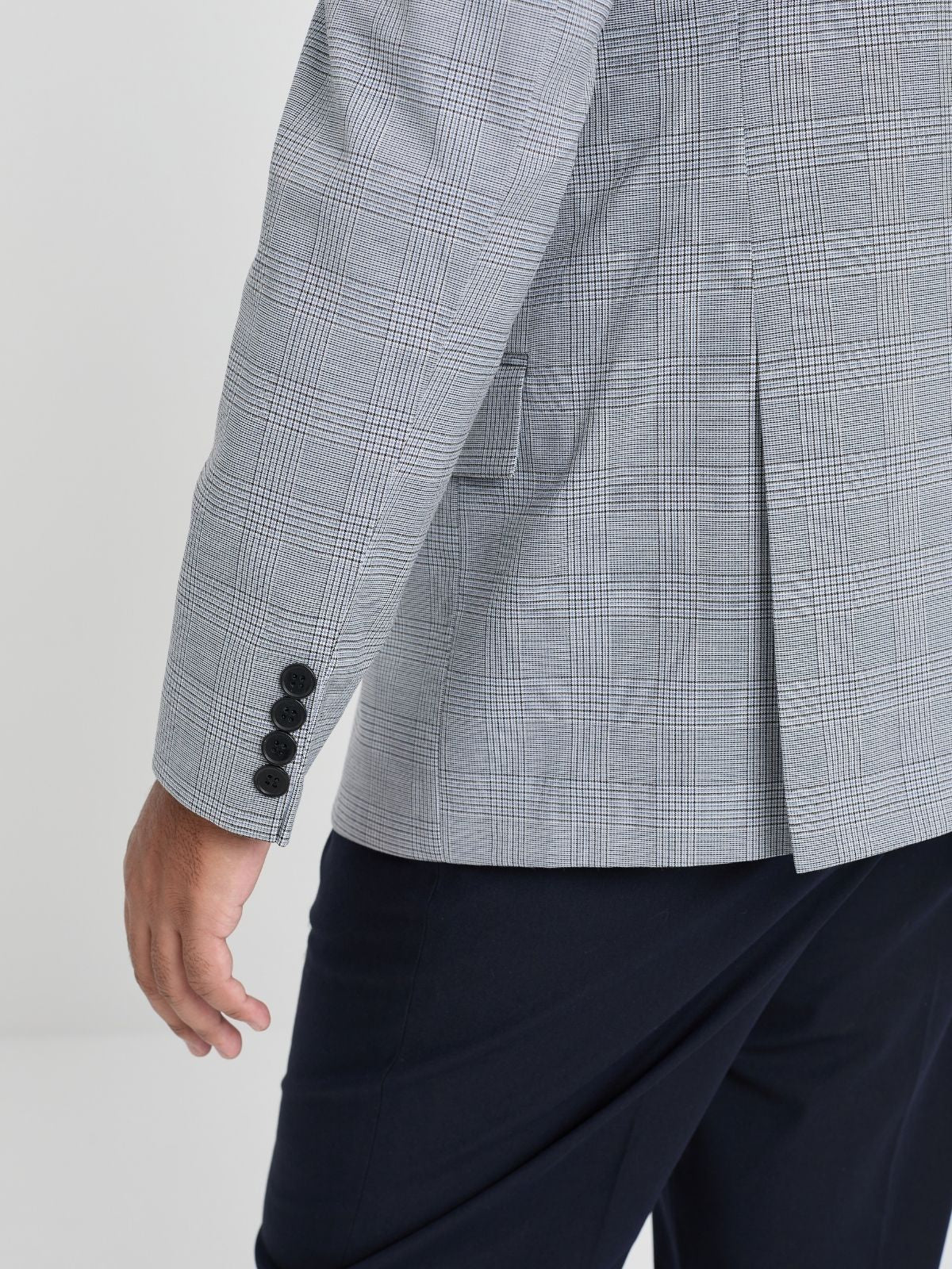Light Blue Glen Check Blazer