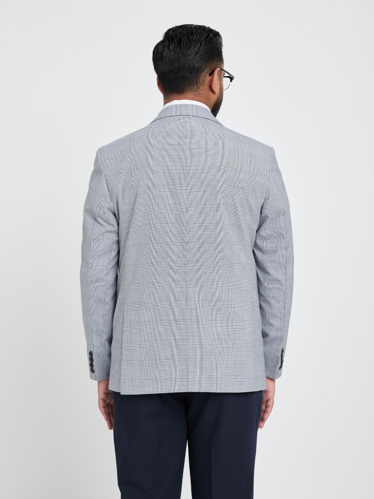 Light Blue Glen Check Blazer