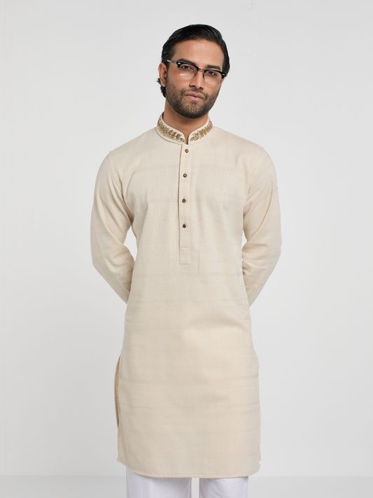 Beige Zardozi Kurta