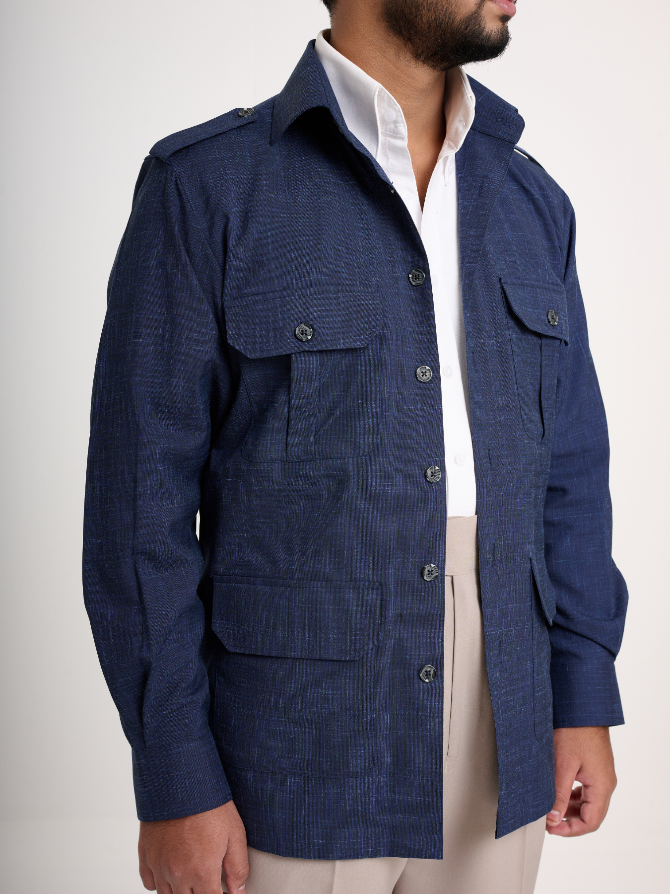 Navy Field Shacket