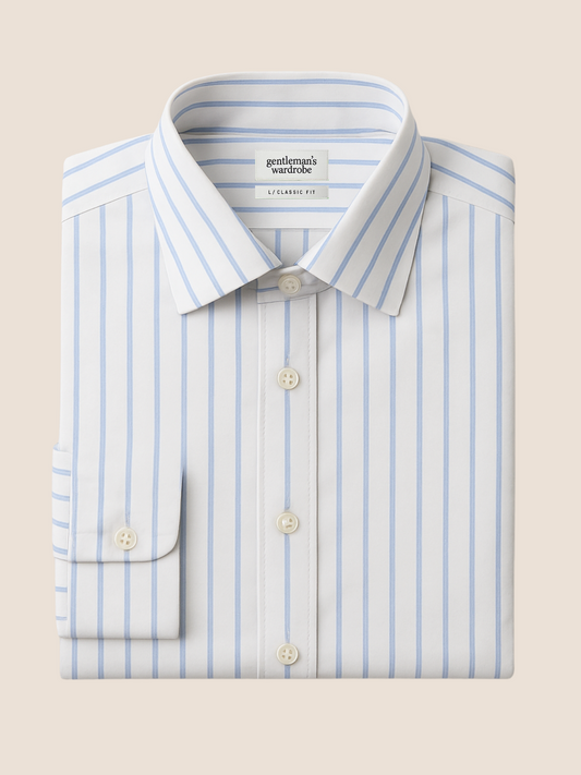 Sky Chalk Stripe  Formal Shirt