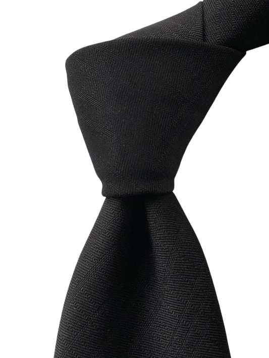 Black Subtle Check Tie